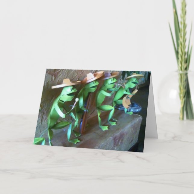 MARIACHI FROGS SAY HAPPY BIRTHDAY CARD (Front)