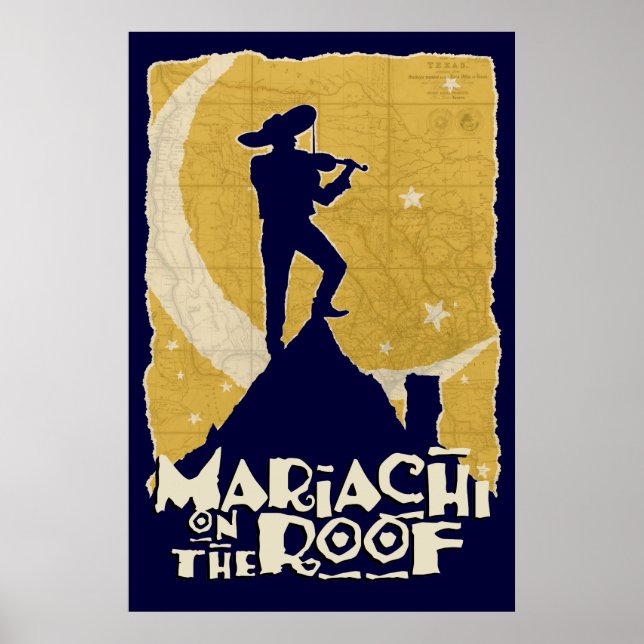 Mariachi on the Roof Poster (Front)