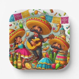 Mariachi paper plate