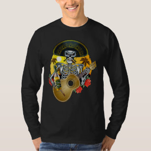 Mariachi Skeleton Dia De Los Muertos Day of the De T-Shirt