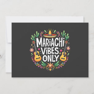 Mariachi Vibes Only Mexico Saxophone Music Lovers Card