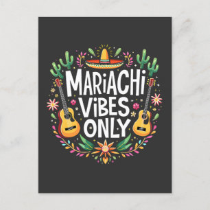 Mariachi Vibes Only Mexico Saxophone Music Lovers  Postcard