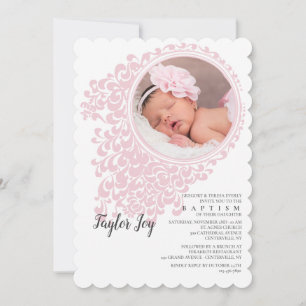 Mariah Baptism Photo Invitation