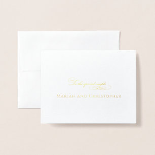 Mariah & Chris champagne table card