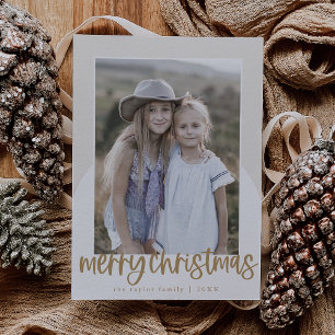 MARIAH Gold Arch Fun Family Photo Christmas Holiday Card