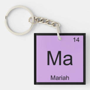 Mariah Name Chemistry Element Periodic Table Key Ring