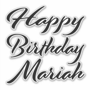 Mariah Name Vorname black Sticker Geburtstag