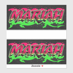 Mariah Vorname Name Graffiti Aufkleber Sticker