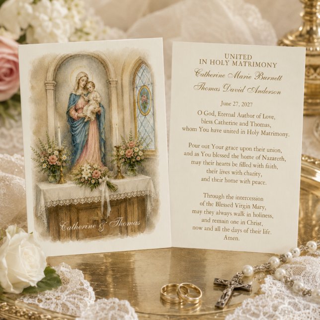 Marian Altar Wedding Prayer Card (Creator Uploaded)