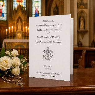 Marian Cross Catholic Wedding Program