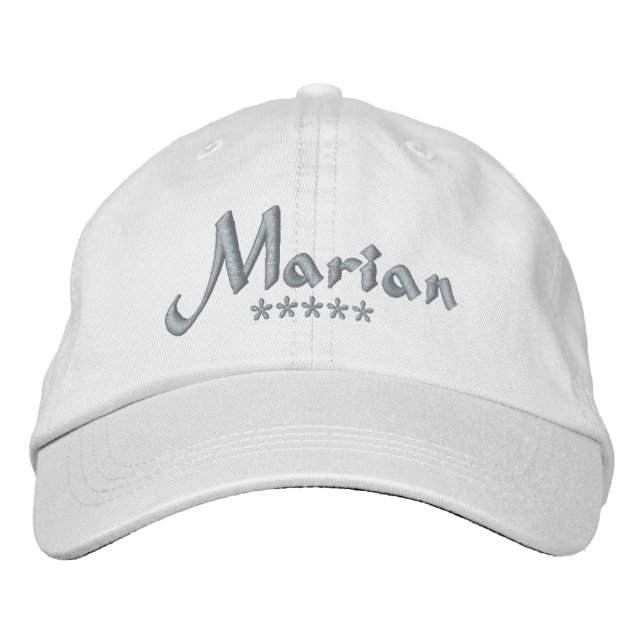 Marian Name Embroidered Hat (Front)