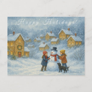 Marianna Pennsylvania Holiday Winter Collectible Postcard