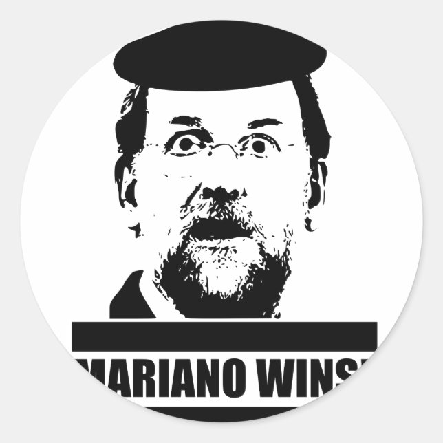 Mariano Wins! Classic Round Sticker (Front)