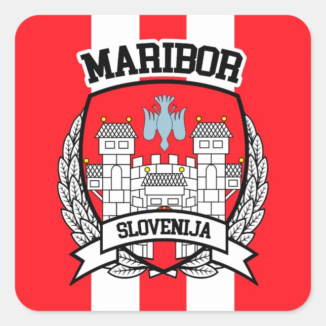 Maribor Square Sticker (Front)