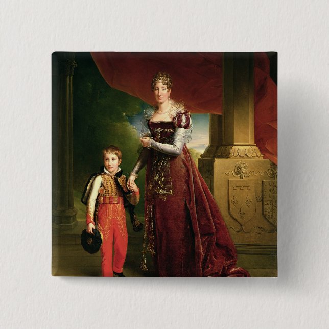 Marie Amelie de Bourbon 15 Cm Square Badge (Front)
