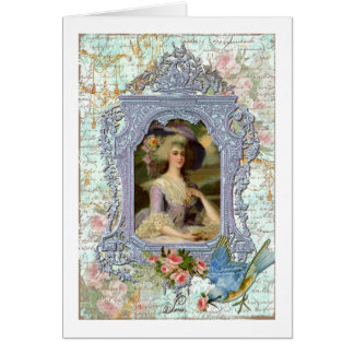 Marie Antoinette and Bluebird Art Print