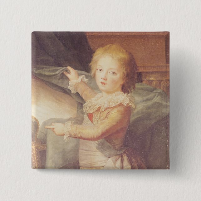 Marie-Antoinette and her Children 15 Cm Square Badge (Front)