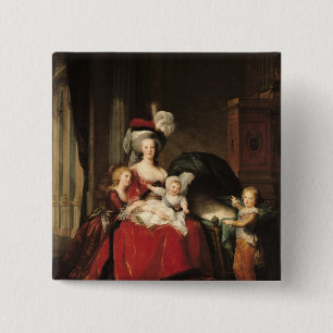 Marie-Antoinette and her Children, 1787 15 Cm Square Badge