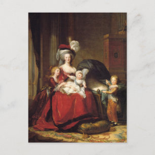 Marie Antoinette and Her Children by Le Brun Postcard