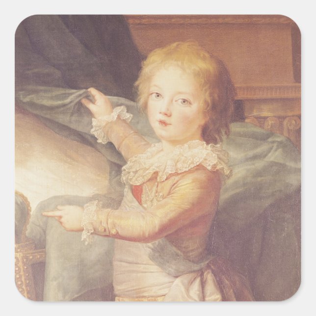 Marie-Antoinette and her Children Square Sticker (Front)