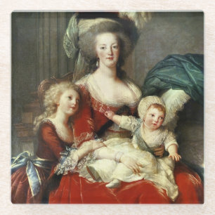 Marie-Antoinette  and her Four Children, 1787 Glass Coaster