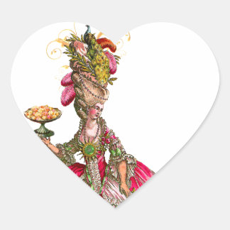 Marie Antoinette and Peacock Cake Stickers Tags