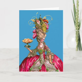 Marie Antoinette and Peacock Card