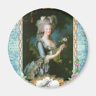 Marie Antoinette and Pink Roses Magnet