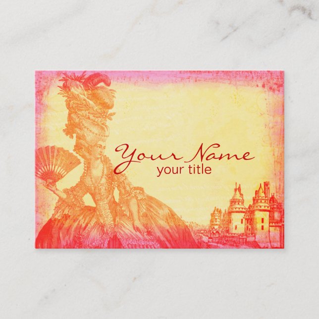 Marie Antoinette at Sunset Business Cards (Front)