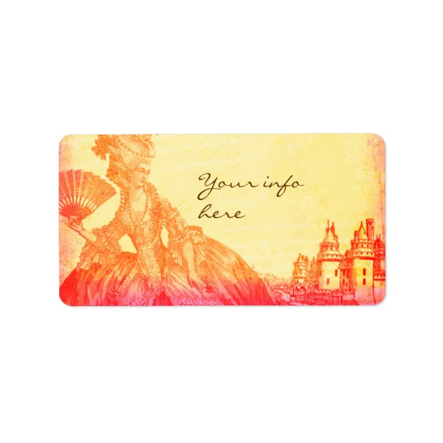 Marie Antoinette at Sunset with Castle Labels (Front)