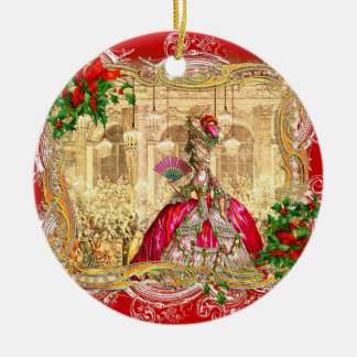 Marie Antoinette at Versailles Christmas Ceramic Tree Decoration