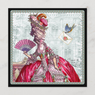 Marie Antoinette & Bluebird Invitation
