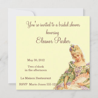 Marie Antoinette Bridal Shower Invitation