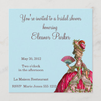 Marie Antoinette Bridal Shower Invitation