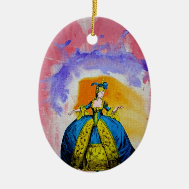 Marie Antoinette by Michael Moffa Ceramic Tree Decoration (Front)