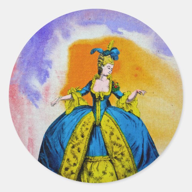 Marie Antoinette by Michael Moffa Classic Round Sticker (Front)