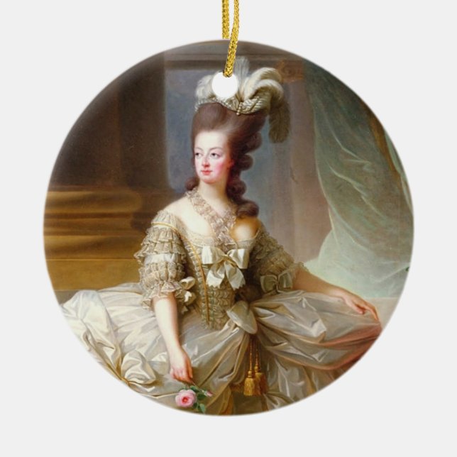 Marie Antoinette Ceramic Tree Decoration (Front)