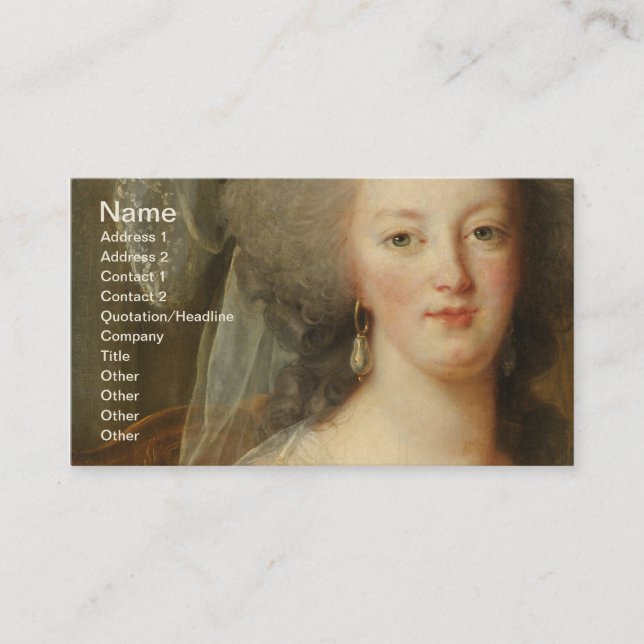 Marie Antoinette & Children Le Brun Fine Art Business Card (Front)