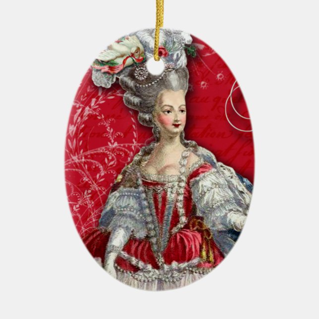 Marie Antoinette Christmas Ornament (Front)