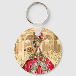 Marie Antoinette Christmas Tea Party Keychain