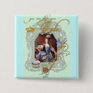 Marie Antoinette Cupcake and Bluebird 15 Cm Square Badge