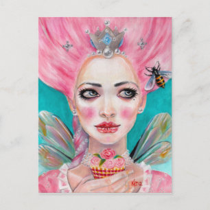 Marie Antoinette Cupcake Faerie - Queen Bee Postcard