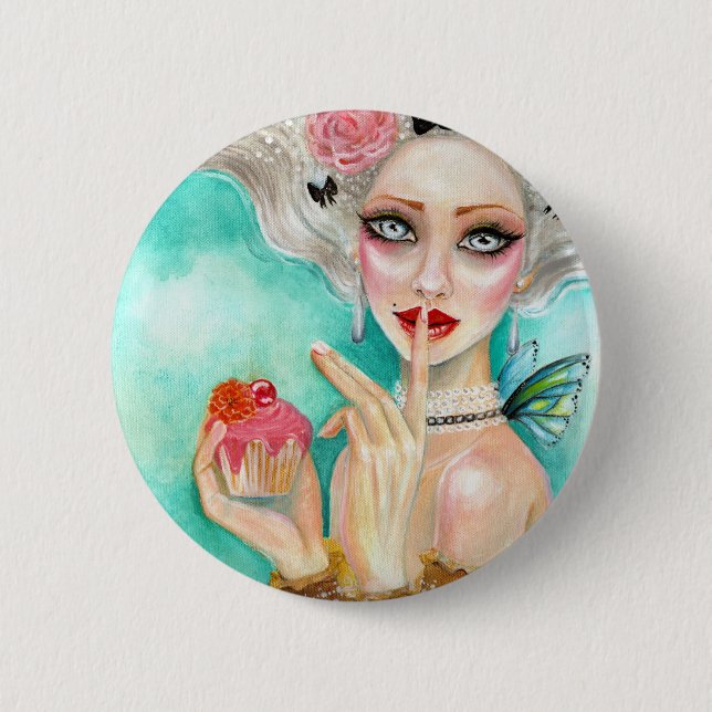 Marie Antoinette Cupcake Queen 6 Cm Round Badge (Front)