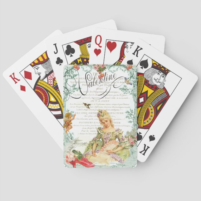 Marie Antoinette & Cupid Playing Cards (Back)