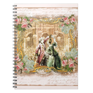 Marie Antoinette Dance Versailles in Pink Spiral Notebook