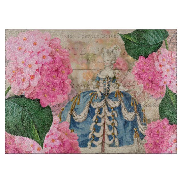 Marie Antoinette Decorative Glass Cutting Board (Front)