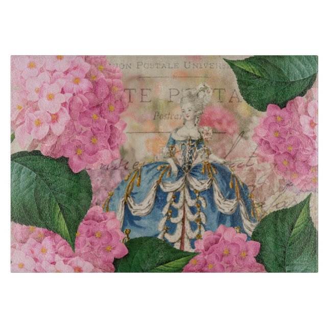 Marie Antoinette Decorative Glass Cutting Board (Front)