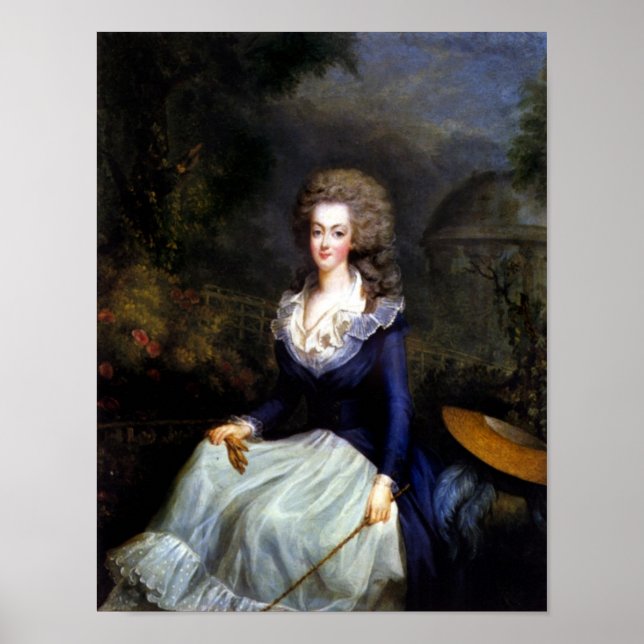 Marie Antoinette devant le temple - Dagoty Poster (Front)