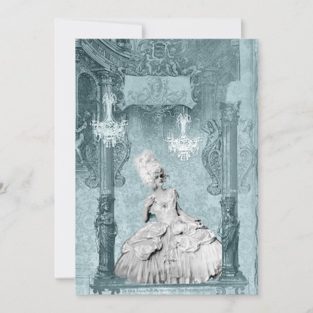 Marie Antoinette Diamonds and Dust Invitations (Front)