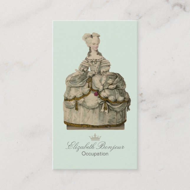 Marie Antoinette Dress ~ Business Card (Front)